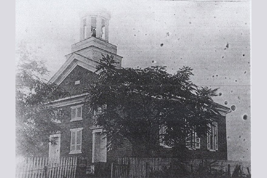 The cornerstone of this building was laid in 1856. It was completed in 1897 and is the base of the current sanctuary.