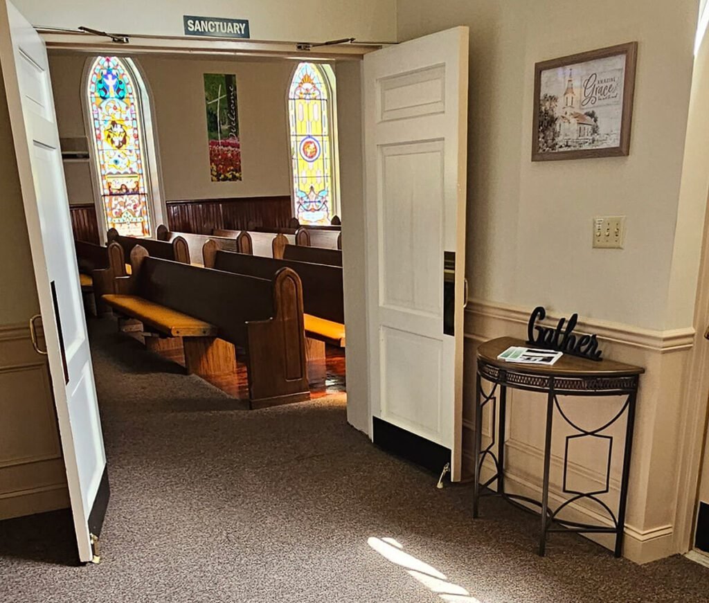 open doors to church